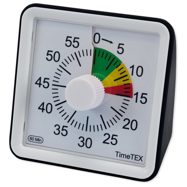 TimeTEX "Silent" Compact Timer with traffic light clock face