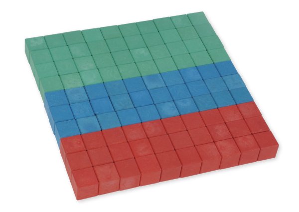Set of Arithmetic Cubes, 2x2 cm, 100 pcs. "Montessori Premium"