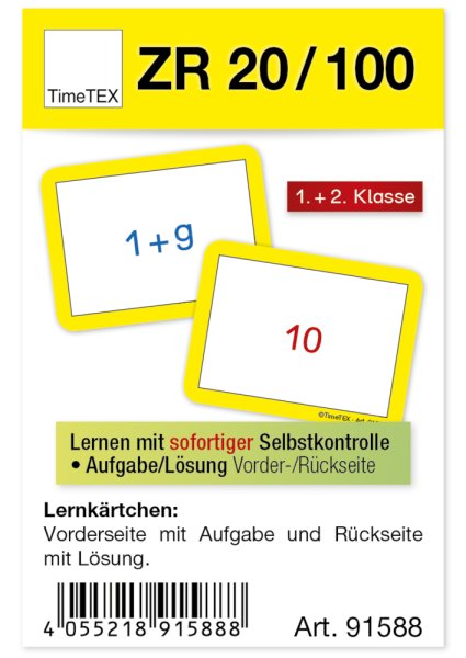 Card Game for Cardboard Computers, Numbers up to 20/Numbers up to 100