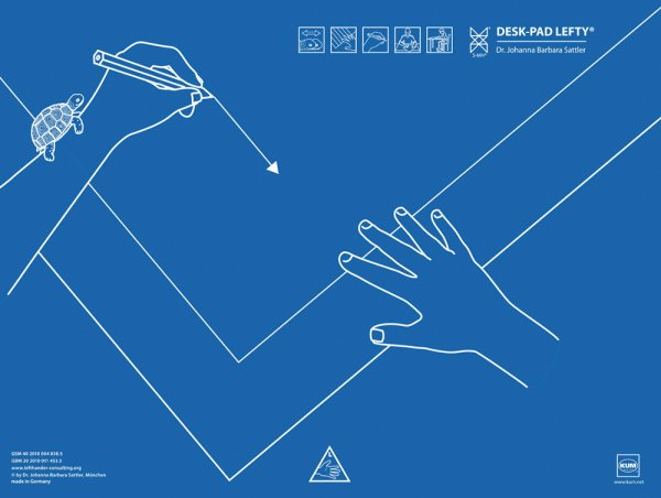 Writing Pad for Left-Handed Writers, 53 x 40 cm