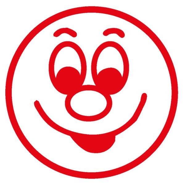 "Perpetuum", "Laughing Face" Screen Print Stamp