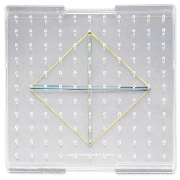 Geometry Board One-Sided (11x11 Pins), 23x23 cm, transparent