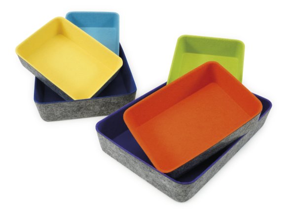 TimeTEX "Colori" Felt Tray Set, 3 pcs.