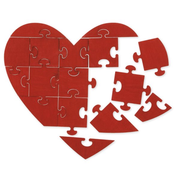 "Heart" Wooden Puzzle, 16 pcs.