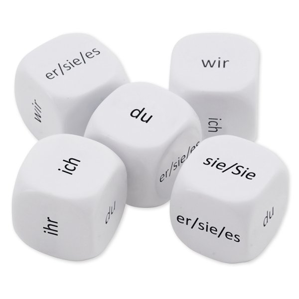 Dice Set German "Personal Pronoun" 5 pcs., 16 mm