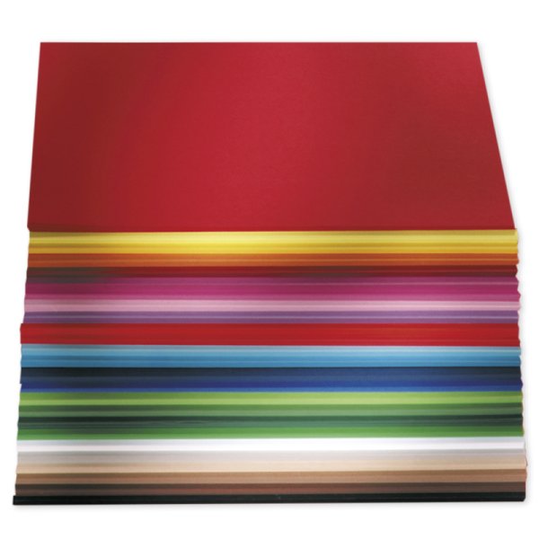 Tonpapier A4, 130g/m², 500 Blatt in 25 Farben