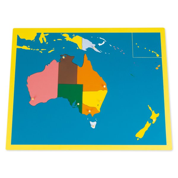 TimeTEX Puzzle Map of Oceania "Montessori Premium"
