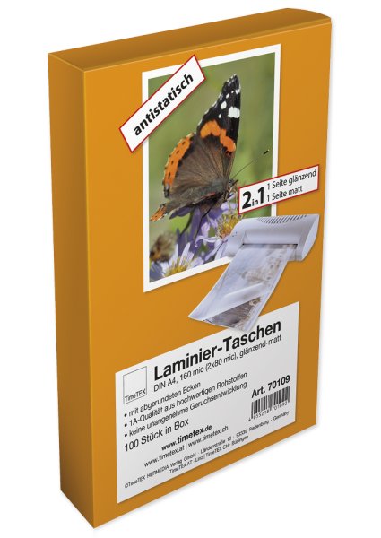 Laminating Pouches 2in1 A5 2x80 mic glossy/matte, 100 pcs.