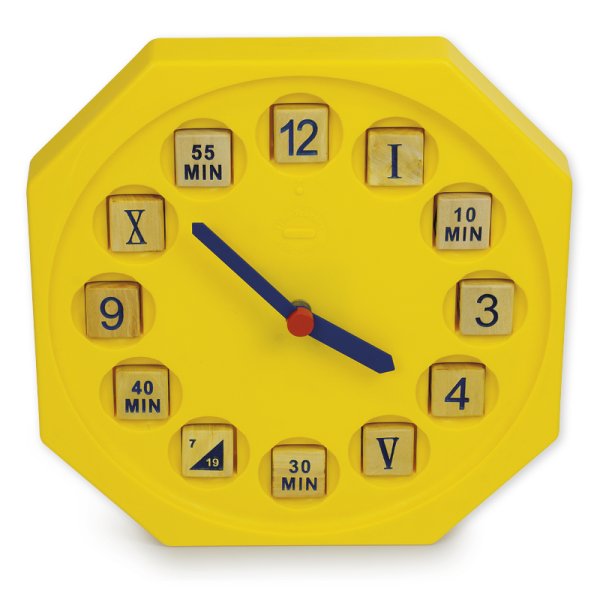 Educational teaching and play clock "Zeit-Zeiger", 30x30 cm, with quartz movement