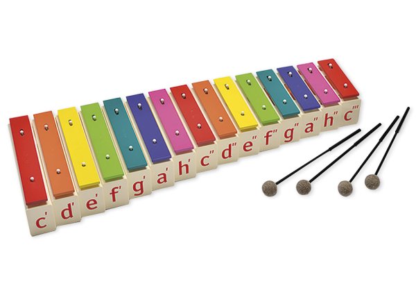 SONOR Klingende Stäbe, Tenor-Alt c1 - c3, mit Notenaufdruck und Schlägel, KS 40 L1 BW DE Satz
