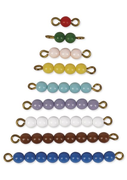TimeTEX Coloured Bead Stair 1-9 "Montessori Premium"