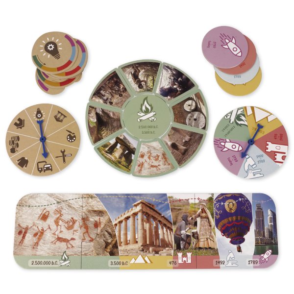 Educational game "Historical eras compared", 58 pieces.