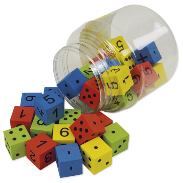 Silent Dice "Mathematics", 32 pcs., 25 mm, in a jar