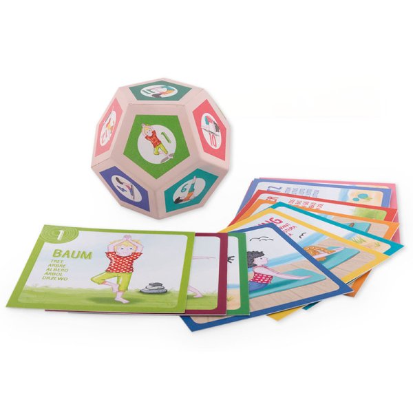 Yoga-Set für Kinder mit Würfel und Karten, 13-tlg.