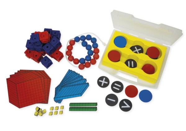 Demo Maths Basic Set Plus Number Range up to 20, 200 pcs, Magnetic, Red/Blue, in Box