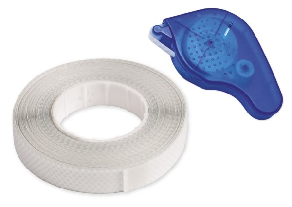 Refill pack for adhesive roller in dispenser, non-permanent, 15 m / 9 mm