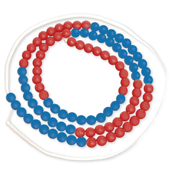 Arithmetic Chain up to 100, red/blue, steps in 10s