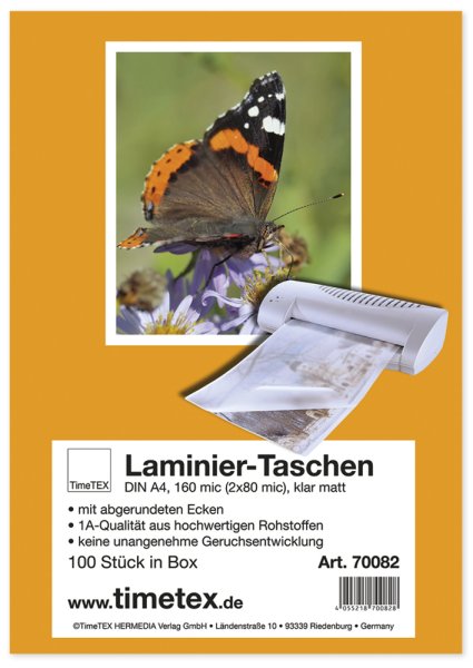 Laminating Pouches A4 2x80 mic matte, 100 pcs.