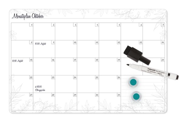 TimeTEX whiteboard monthly planner A3-Plus "My month", magnetic, 4 pcs.
