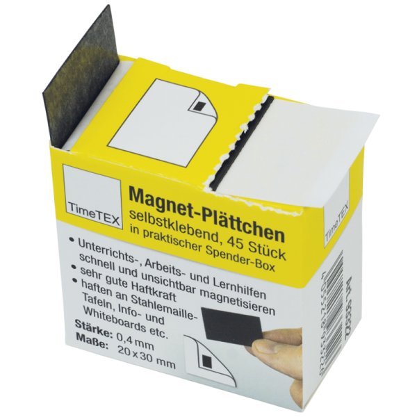 Magnetic Tiles, self-adhesive in dispenser, 45 pcs.