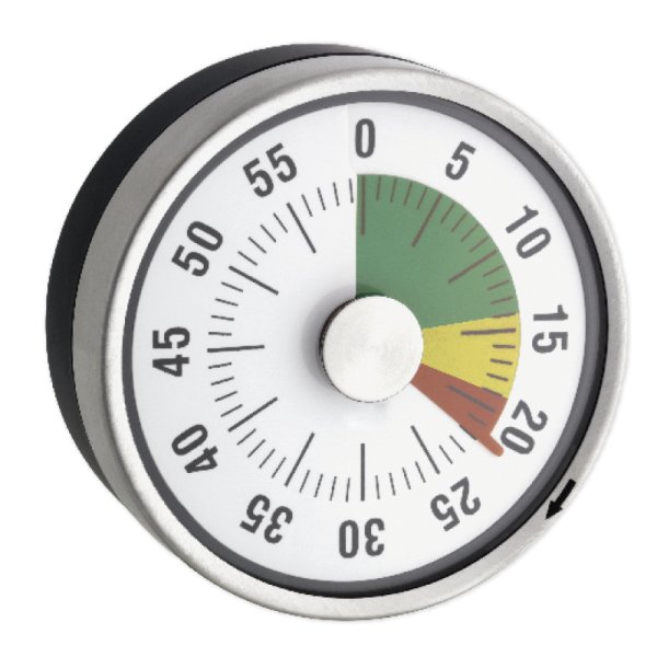 "Automatic" Compact Timer with magnet and traffic light face