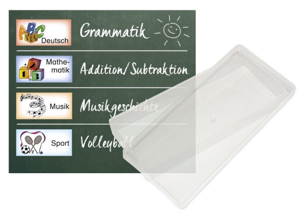 Lesson Timetable Picture Cards made of cardboard, in a box, magnetic, 40 pcs.