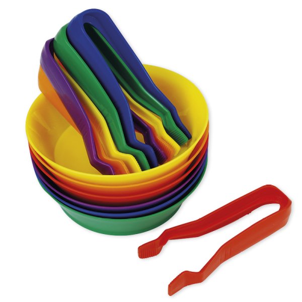 Sorting Set L "Tweezers + Bowls", 12 pieces