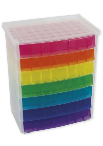 TimeTEX Drawer Box "Rainbow", 7 colours