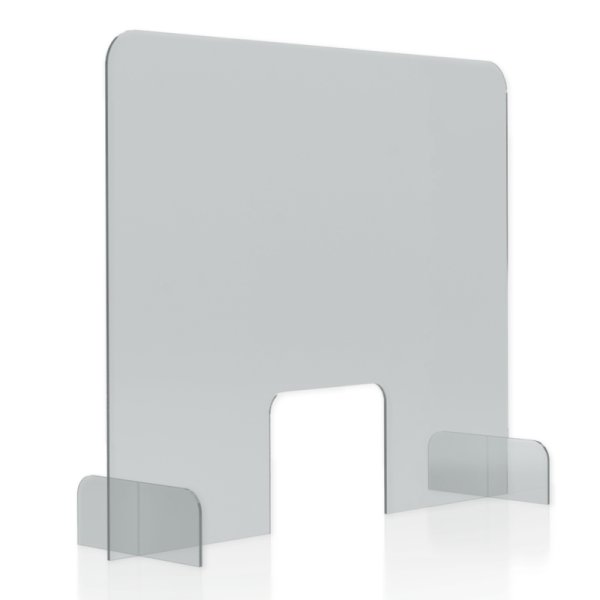 Hygienic Protection Screen Standard XL for tables, with hatch