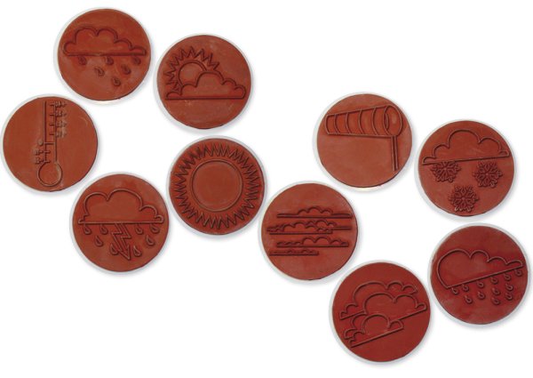 Stamps "Weather", 10 pcs.