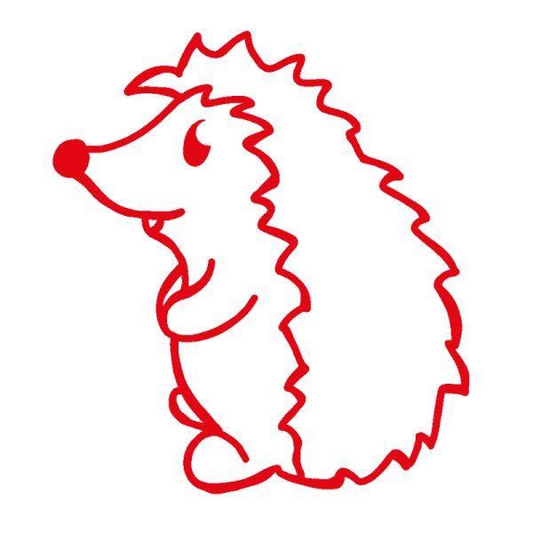 "Perpetuum" Silkscreen Stamp "Hedgehog", round
