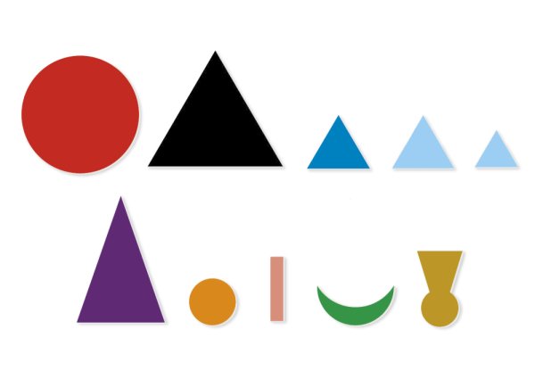 Set of Part of Speech Symbols, made from card, for laying out, 1,200 pcs. "Montessori Premium"