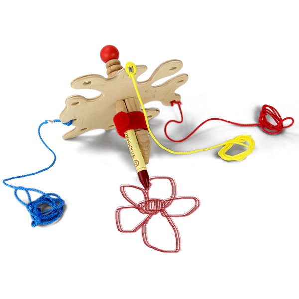 Set String Pulling Device made of wood, 13 pcs.