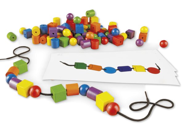 Bead Threading Game, 130 pieces