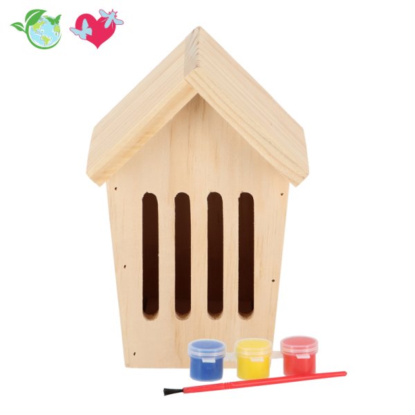 Butterfly house for painting, wooden, with paint