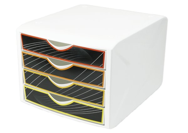 Drawer Box A4, plastic with 4 drawers