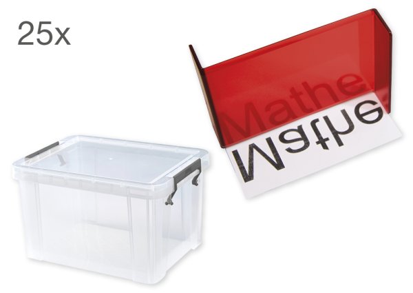 Class set of geometry mirrors, semi-transparent, 25 pcs., in box