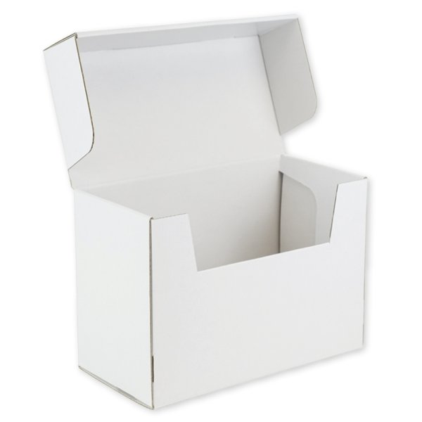 Index Card Box A4, Cardboard, with Folding Lid, unprinted
