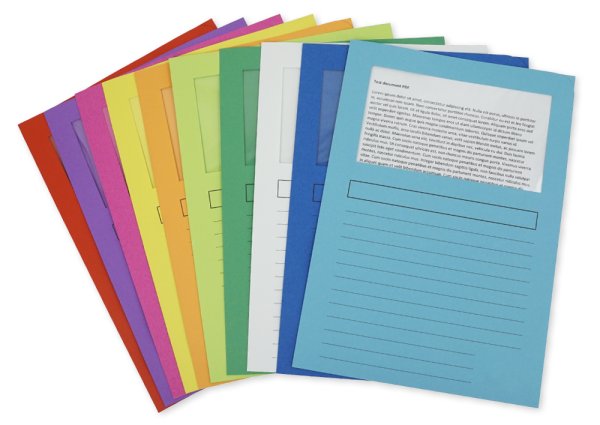 Set Document Covers made from cardboard A4-Plus, 10 pcs., coloured