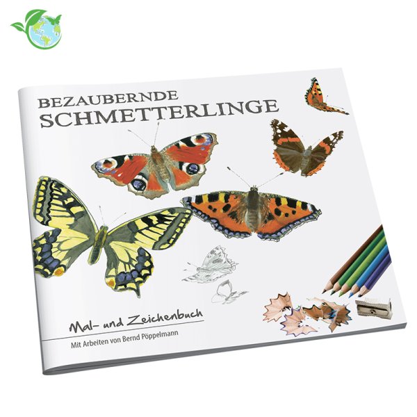 Colouring and drawing book "Bezaubernde Schmetterlinge", 32 pages
