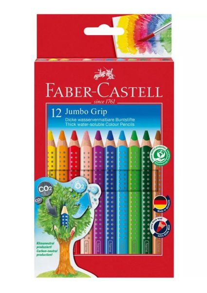 Faber-Castell Jumbo Grip Coloured Pencils, 13 pcs.