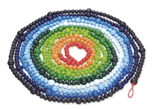 Geological Era Chain made of wood, coloured, 15 m