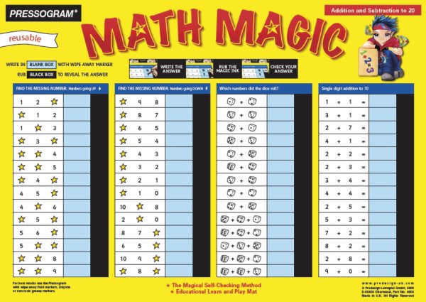 TimeTEX Magic Board "Mathematics" English Counting up to 20