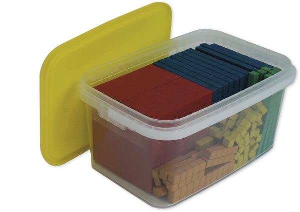 Dienes Basic Assortment, 141 pcs., numbers up to 1,000, coloured, in stacking box