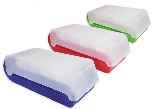 A7 Learning Box, plastic, with 100 lined index cards