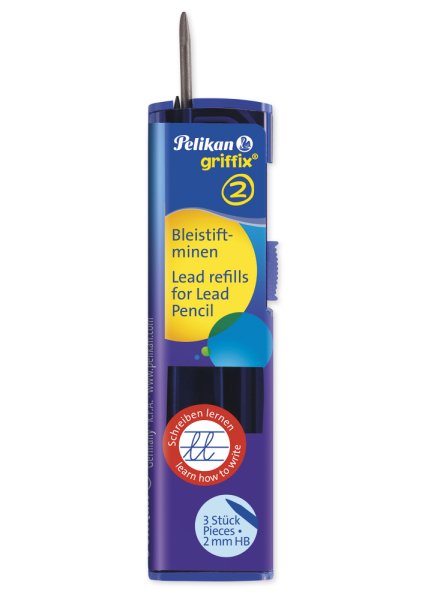 griffix Bleistiftminen schwarz 2 mm, 3 Stück