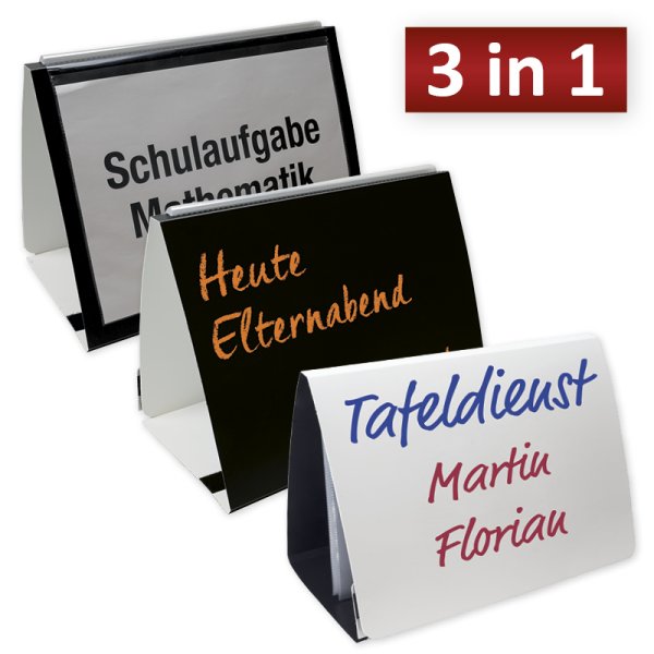 TimeTEX Whiteboard Table Flipchart A4, approx. 33 x 25 cm