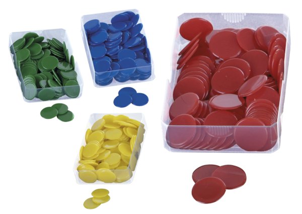 Plastic Chips full-colour, monochrome, 100 pcs. box