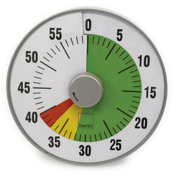 TimeTEX "Silent" Timer L, 19 cm ø with traffic light clock face