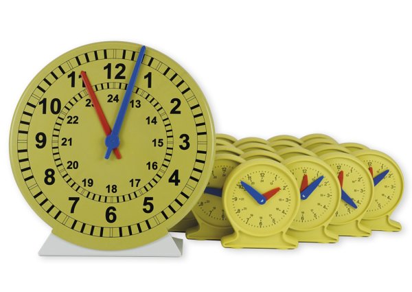 Learning Clock Set 1-24 with turnable hour + minute hands